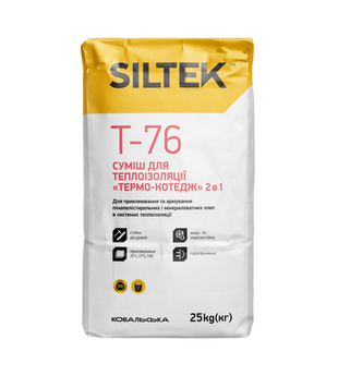 Клей для теплоизоляции Siltek T-76 &laquo;ТЕРМО-КОТЕДЖ&raquo; 2 в 1 25 кг 000000614 фото