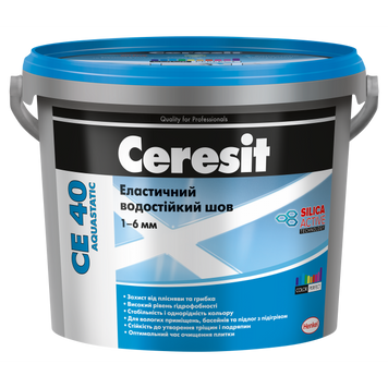 Затирка для швів Ceresit CE 40 16 Aquastatic Графит(2 кг) 000001033 фото